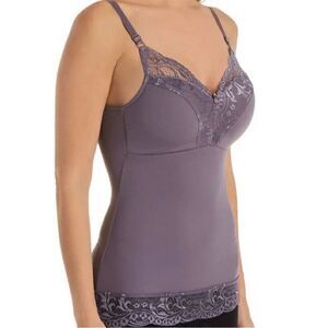 🖤Rhonda Shear🖤 Pin-Up Smoothing Tank with Built in Bra 🖤 mauve color 🖤 XS